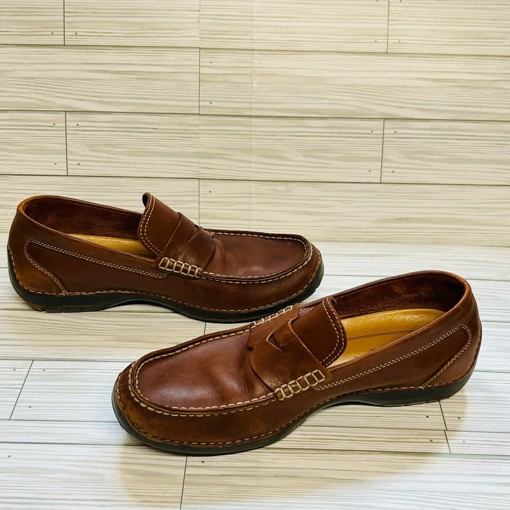 Men’s Rockport‎ Slip On Penny Loafer Brown Leather Junction Point Shoes 11 M  NH